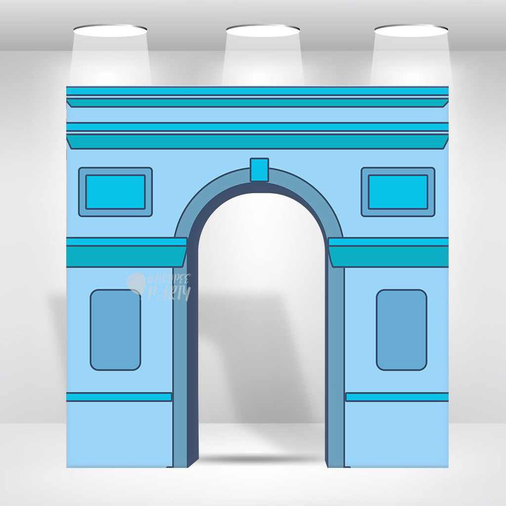 8x8ft 3d Triomphe Party Backdrop Stand Triumphal Backdrop 3D Square Backdrop
