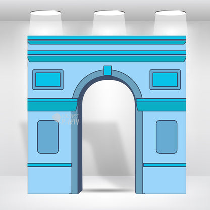 8x8ft 3d Triomphe Party Backdrop Stand Triumphal Backdrop 3D Square Backdrop