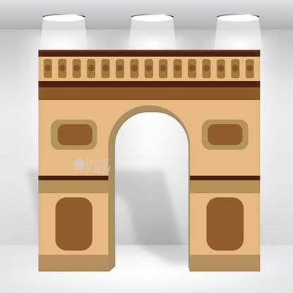 8x8ft 3d Triomphe Party Backdrop Stand Triumphal Backdrop 3D Square Backdrop