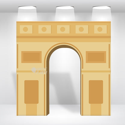 8x8ft 3d Triomphe Party Backdrop Stand Triumphal Backdrop 3D Square Backdrop