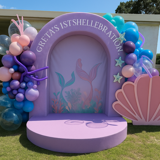 6x7.5ft 3D Arch Backdrop Stand With Cover For Birthday Baby Shower Party Backdrop
