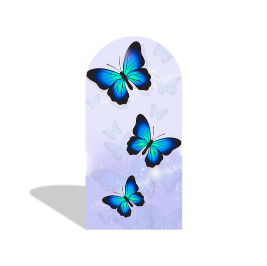 Sweet 15th 16th 18th Purple Butterfly Princess Girl Birthday Party Background Arch Backdrop Wall Cloth Cover