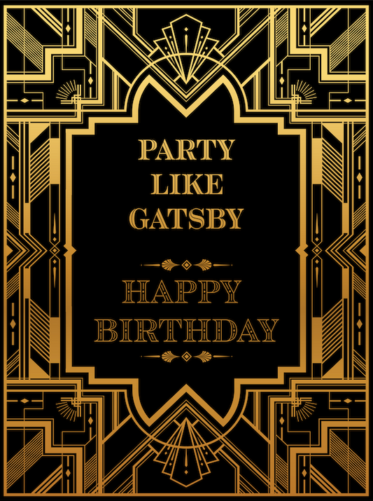 Gatsby Party Roaring Birthday Party Decoration Fabric Background Backdrop