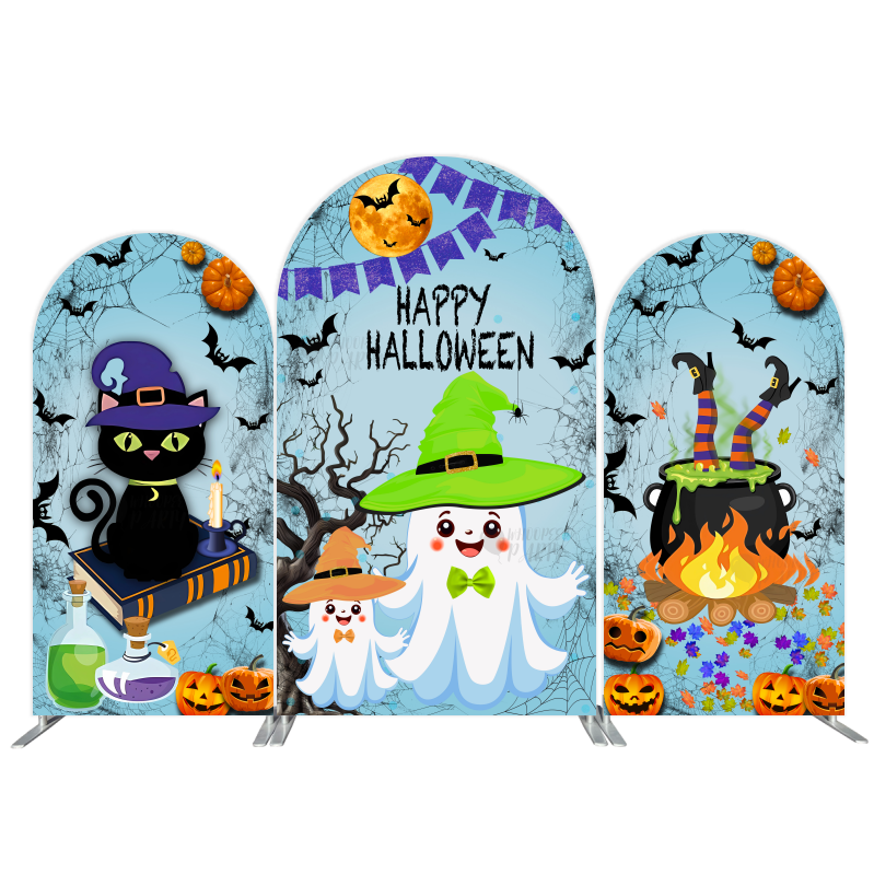 Halloween Ghost Party Arch Backdrop Wall Cloth Cover