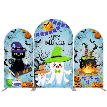 Halloween Ghost Party Arch Backdrop Wall Cloth Cover