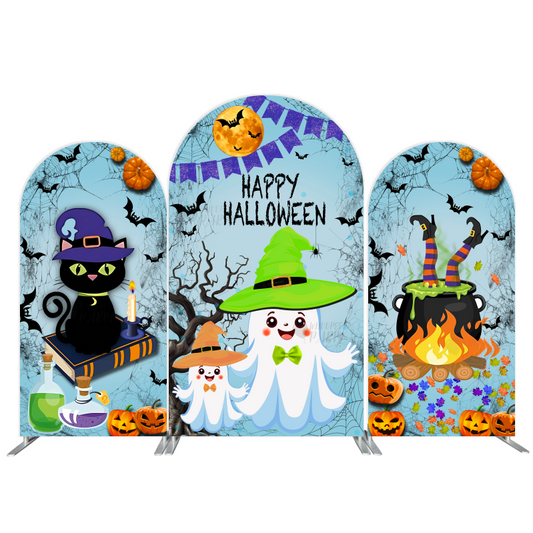 Halloween Ghost Party Arch Backdrop Wall Cloth Cover