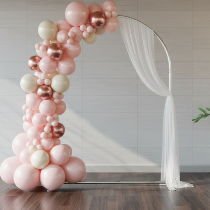 Soporte de fondo de arco de aluminio de 5 x 7,5 pies para decoración de fiestas de cumpleaños y bodas