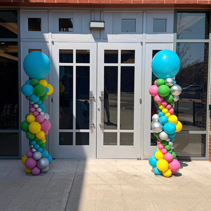 2pcs Adjustable Balloon Column Stand Flower Column Stand Made of Aluminum Alloy Tube For Party Decoration