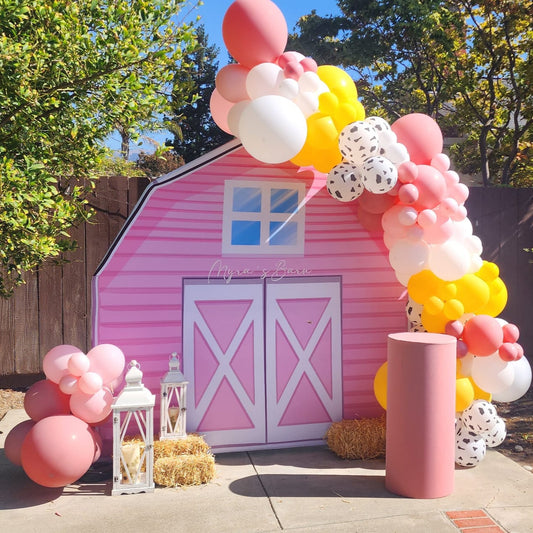 7x7ft Farm House Barn Arch Backdrop Wall Stand For Birthday Baby Shower Party Decoration