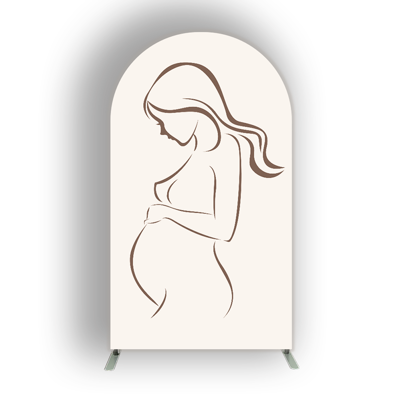 4*7ft Pregnant Mother Party Arch Backdrop Cover With Stand