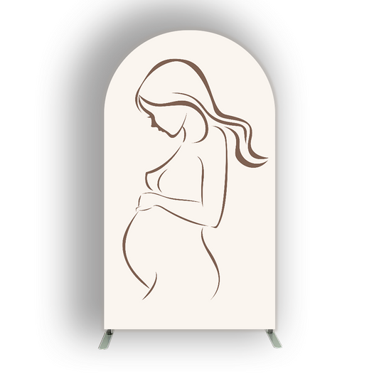4*7ft Pregnant Mother Party Arch Backdrop Cover With Stand