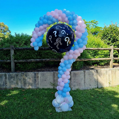 Soporte portátil resistente de 1,8 m con forma de globo de aleación de aluminio para revelar el género.