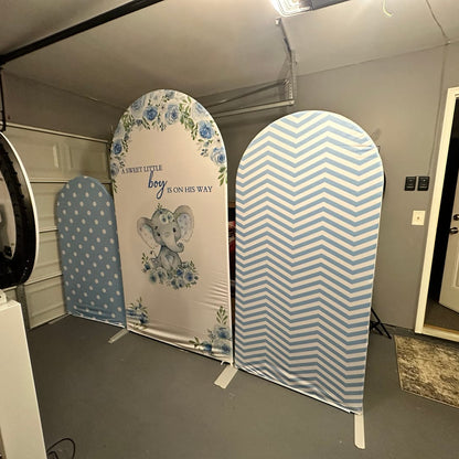 Aluminum Alloy Chiara Arch Backdrop Wall Stand And Cover Set For Baby Shower Birthday Wedding Party Decoration