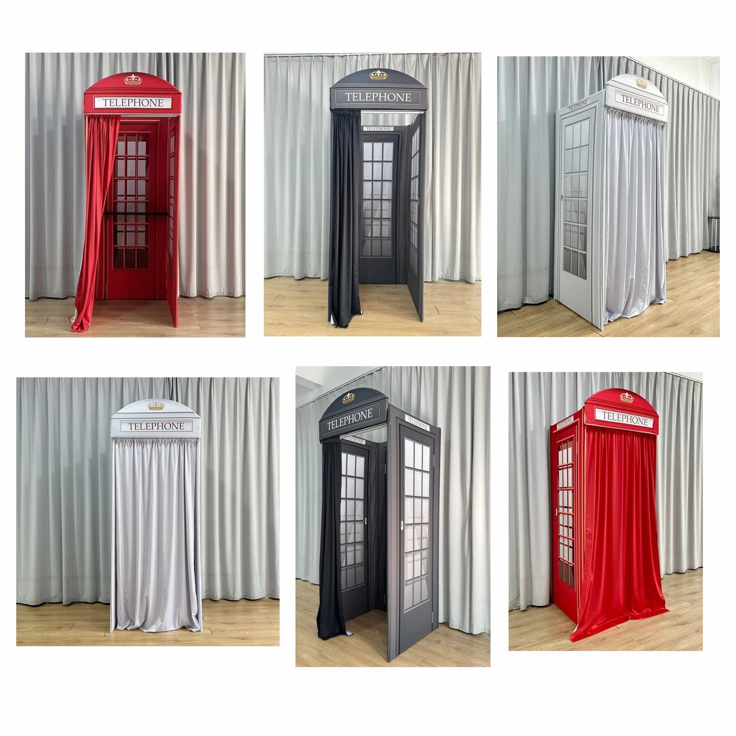 Telephone Booth Party Photo Booth Birthday Backdrop Stand