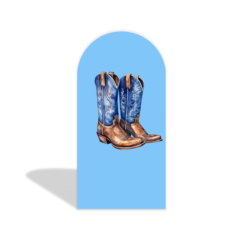 Botas o lazo Pronto lo sabremos Arco para fiesta de baby shower, cubierta y soporte para telón de fondo