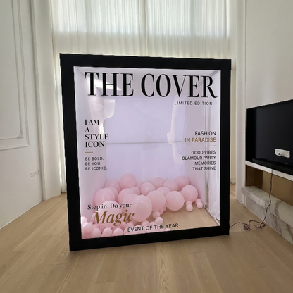 6.5x7.5ft Walk-In Party Magazine Photo Booth Box Turn Every Guest Into a Cover Star