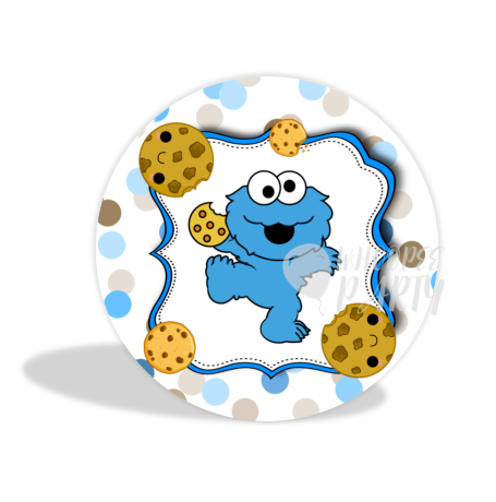 The Cookie Monster Decoration Round Circle Backdrop Cover Plinth Cylinder Pedestal Cover