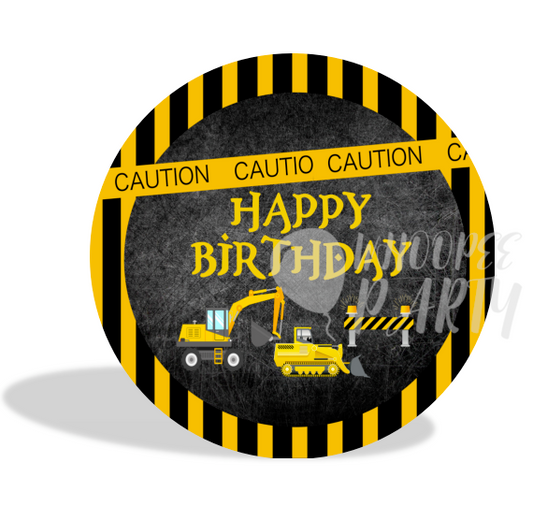 Construction Vehicle Decoration Round Circle Backdrop Cover Plinth Cylinder Pedestal Cover