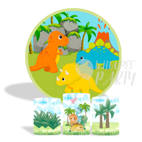 The Dinosaur Baby Decoration Round Circle Backdrop Cover Plinth Cylinder Pedestal Cover
