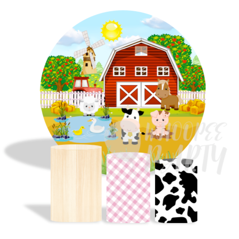 The Farm Decoration Round Circle Backdrop Cover Plinth Cylinder Pedestal Cover