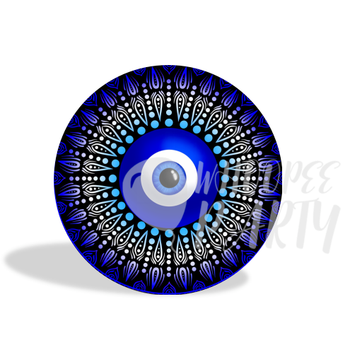 The Evil Eye Turco background  Decoration Round Circle Backdrop Cover Plinth Cylinder Pedestal Cover