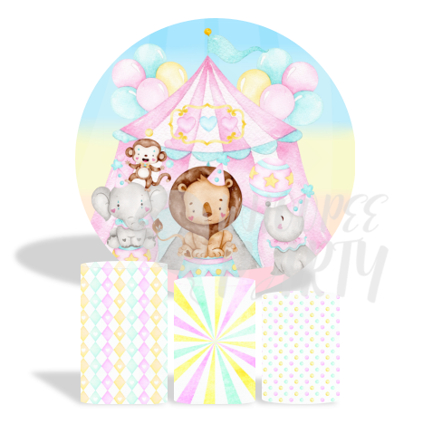 The Circus Background Decoration Round Circle Backdrop Cover Plinth Cylinder Pedestal Cover