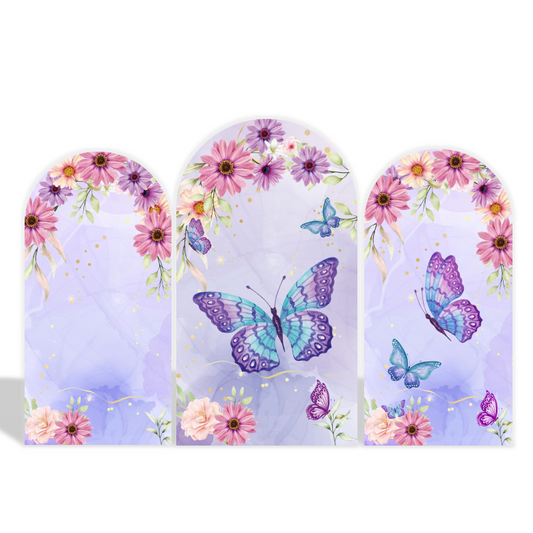 Butterfly Birthday Party Arch Backdrop Wall Cloth Cover