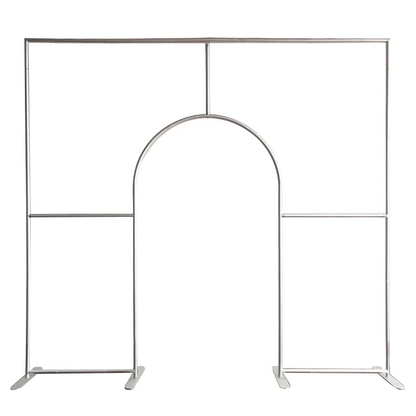 Arco de bienvenida con puerta abierta de tubo de aleación de aluminio, soporte de pared para decoración de fiestas de cumpleaños y bodas.