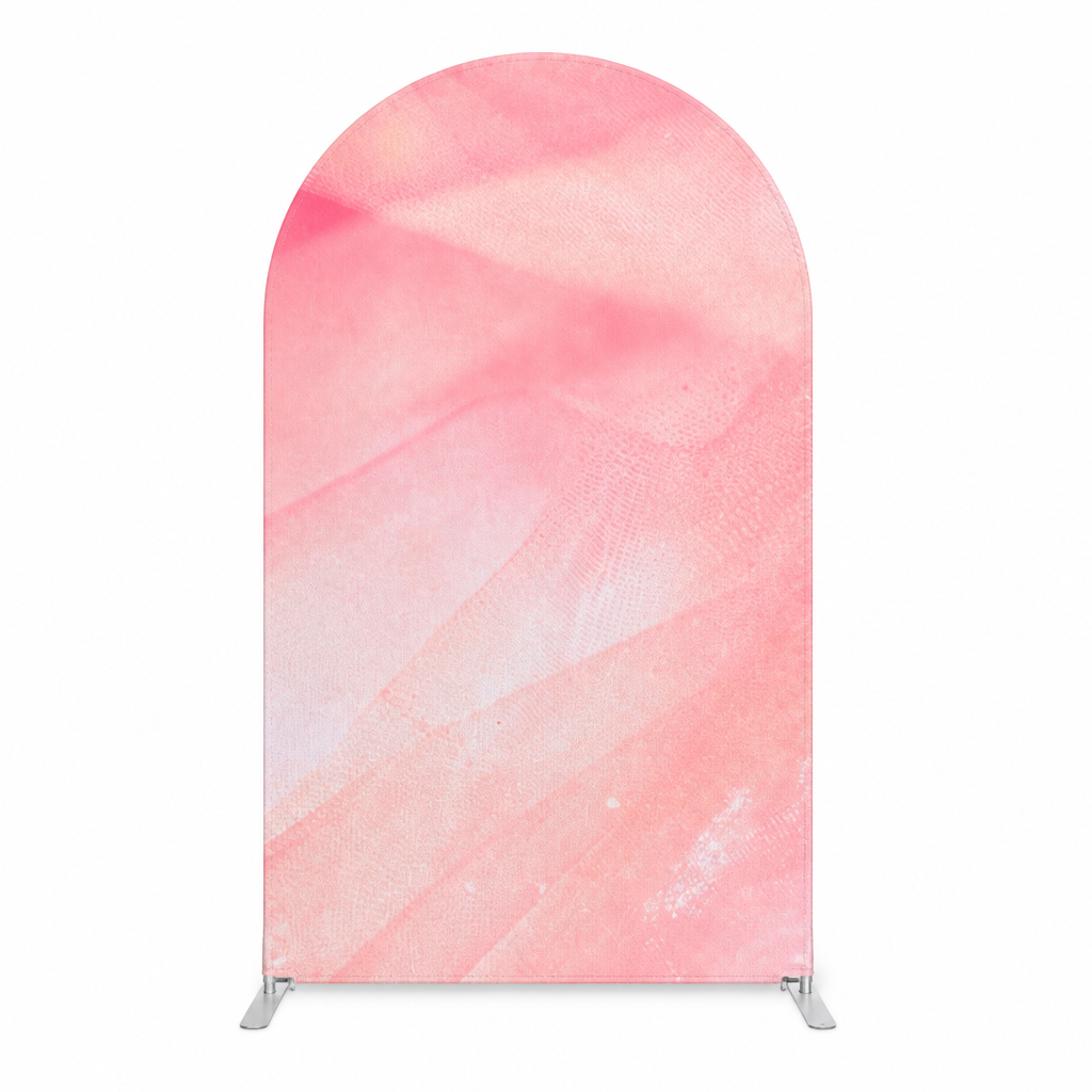 Pink marble right arch backdrop cover