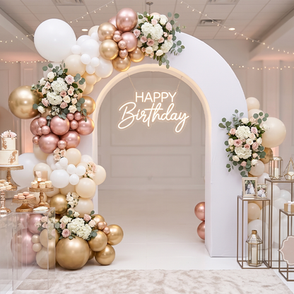 6x7.5ft 3D Arch Backdrop Stand With Cover For Birthday Baby Shower Party Backdrop