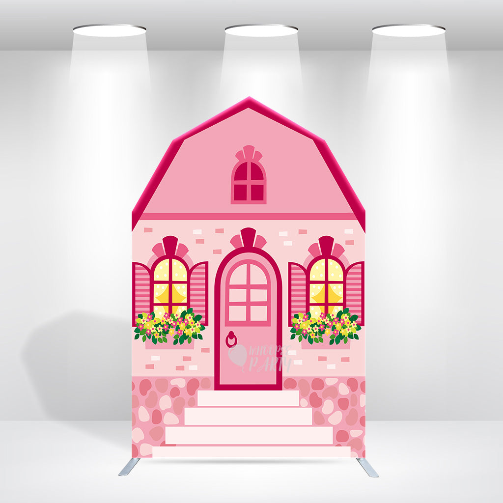 5.25x8.14ft Farm Theme Birthday Baby Shower Party Decoration Barn Arch Backdrop Wall Stand