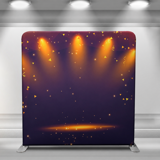 Stage spotlight backdrop set up in photo studio