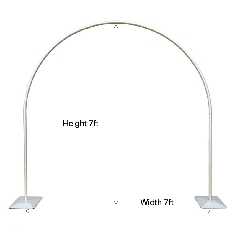 7ft by 7ft Aluminum Alloy Tube Arch Balloon Flower Stand For Wedding Birthday Baby Shower