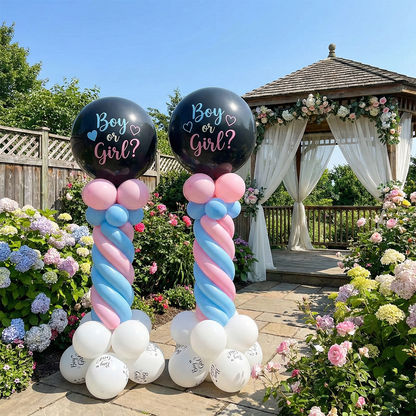 2 soportes de columna ajustables para globos, soporte de columna para flores, hecho de tubo de aleación de aluminio para decoración de fiestas. 