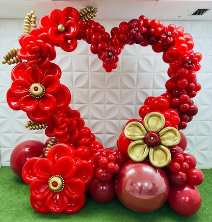 Arco de aluminio con forma de corazón para fotomatón, soporte de pared para cumpleaños, bodas, fiestas del Día de la Madre