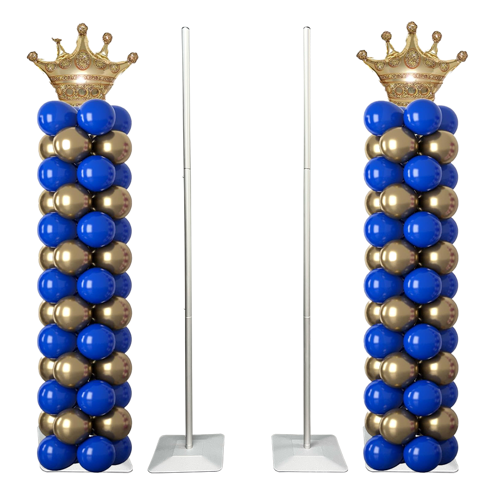 2pcs Adjustable Balloon Column Stand Flower Column Stand Made of Aluminum Alloy Tube
