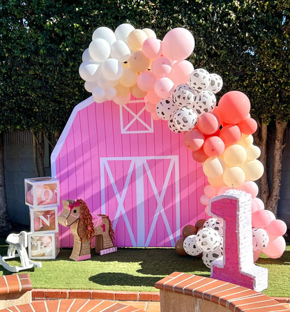 7x7ft Farm House Barn Arch Backdrop Wall Stand For Birthday Baby Shower Party Decoration