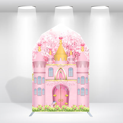 5.25x8.14ft Farm Theme Birthday Baby Shower Party Decoration Barn Arch Backdrop Wall Stand