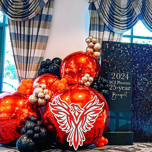 Red Color Inflatable Mirror Ball Reusable Big Bubble Shiny Balloon Balls