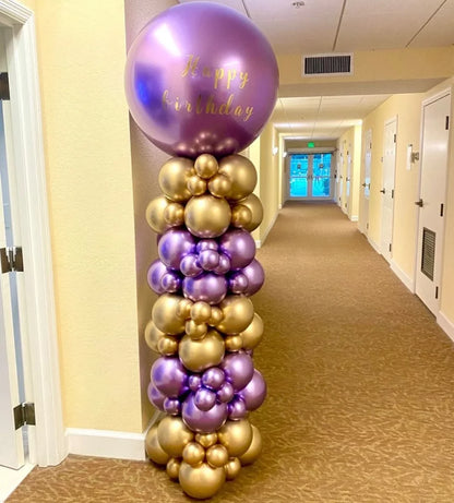 2pcs Adjustable Balloon Column Stand Flower Column Stand Made of Aluminum Alloy Tube