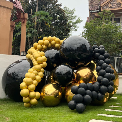 Black Color Inflatable Mirror Ball Reusable Big Bubble Shiny Balloon Balls