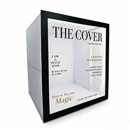 6.5x7.5ft Walk-In Party Magazine Photo Booth Box Turn Every Guest Into a Cover Star