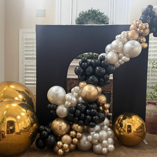 black welcome backdrop 01