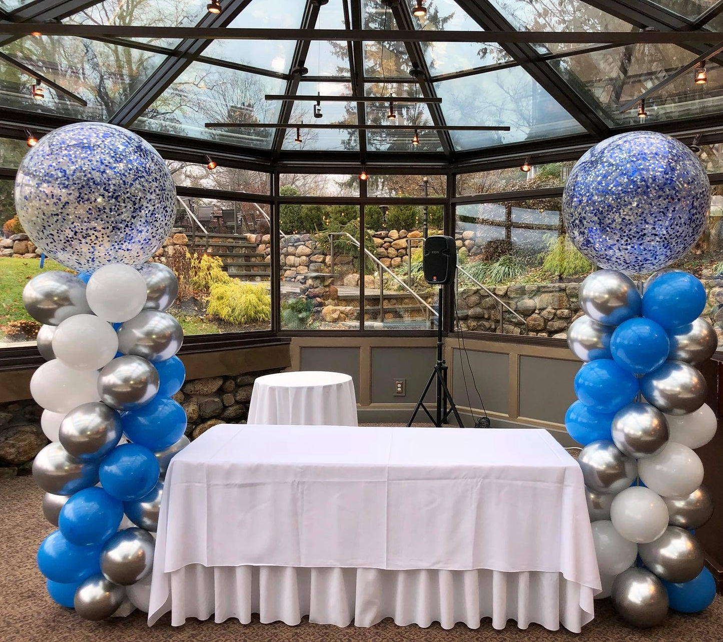 2pcs Adjustable Balloon Column Stand Flower Column Stand Made of Aluminum Alloy Tube