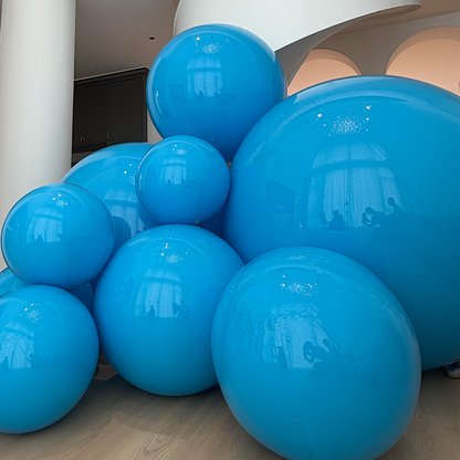 Bola de espejo inflable de color arcoíris iridiscente, reutilizable, de burbujas grandes y brillantes. 