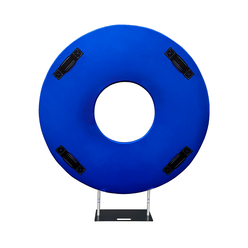 6.5ft Hollow Round Backdrop Frame with Custom Cover, Versatile Double Ring Event Stand for Donut, Race Car Tire & Nautical Party Themes