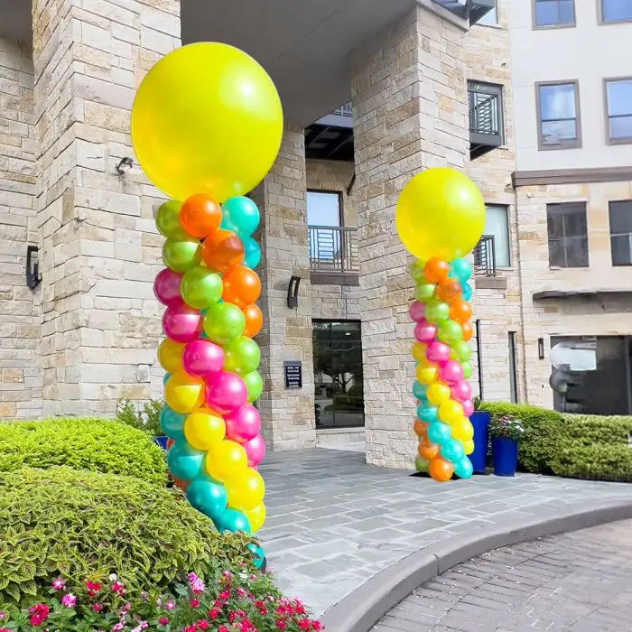 2pcs Adjustable Balloon Column Stand Flower Column Stand Made of Aluminum Alloy Tube