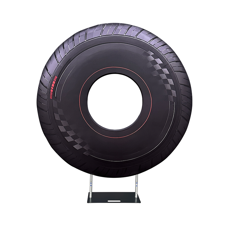 6.5ft Hollow Round Backdrop Frame with Custom Cover, Versatile Double Ring Event Stand for Donut, Race Car Tire & Nautical Party Themes