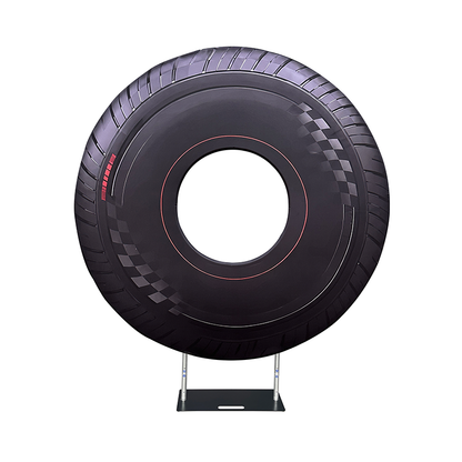 6.5ft Hollow Round Backdrop Frame with Custom Cover, Versatile Double Ring Event Stand for Donut, Race Car Tire & Nautical Party Themes