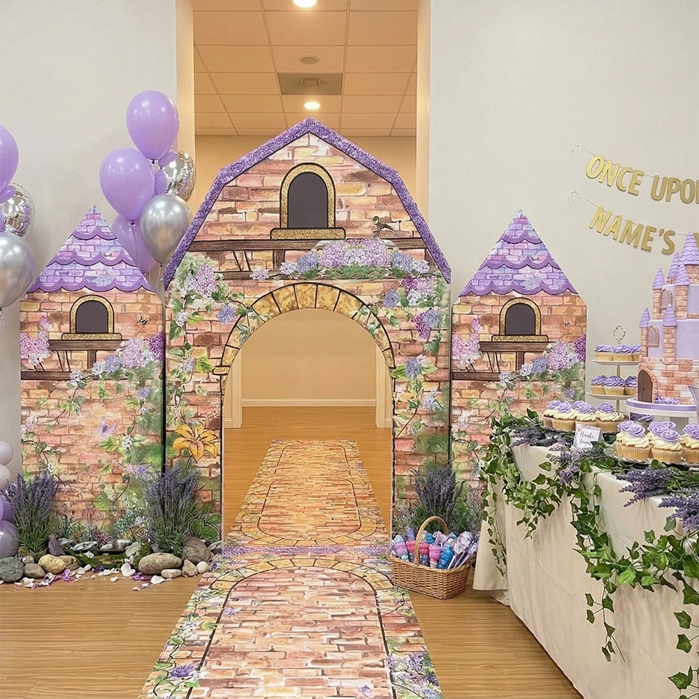 Castle Arch Backdrop Wall Stand Kits For Birthday Baby Shower Party Decoration